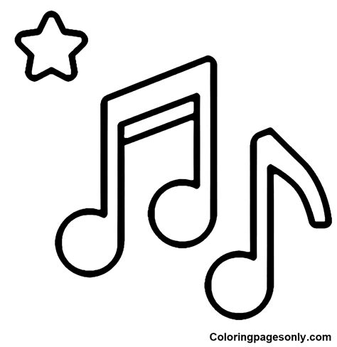 Music Notes Coloring Pages 的图像结果
