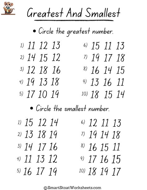 Image result for Comparing 2-Digit Numbers Worksheet