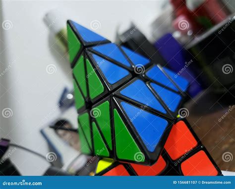 Triangle Rubik`s Cube In A Shape Of A Pyramid Editorial Photo ...