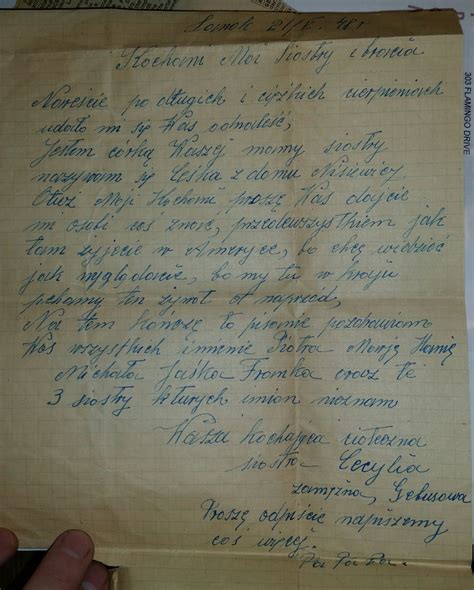[Polish>English] This letter to my great uncle in Polish from Sanok ...
