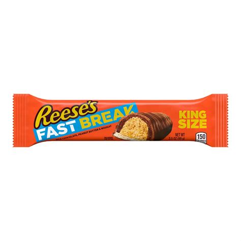 Reese's Fast Break Milk Chocolate, Peanut Butter, Nougat King Size ...