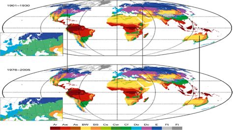 Koppen’s, Thornthwaite’s and Trewartha’s classification of world ...