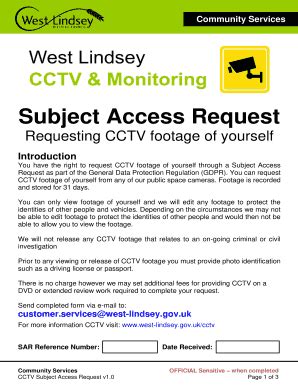 Fillable Online CCTV Subject Access Request Form v1.0 Fax Email Print ...