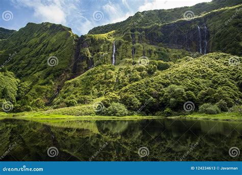 Poco Da Ribeira Do Ferreiro, Flores Island, Azores, Portugal. Stock ...