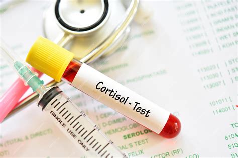 Premium Photo | Test tube with blood sample for cortisol hormone test