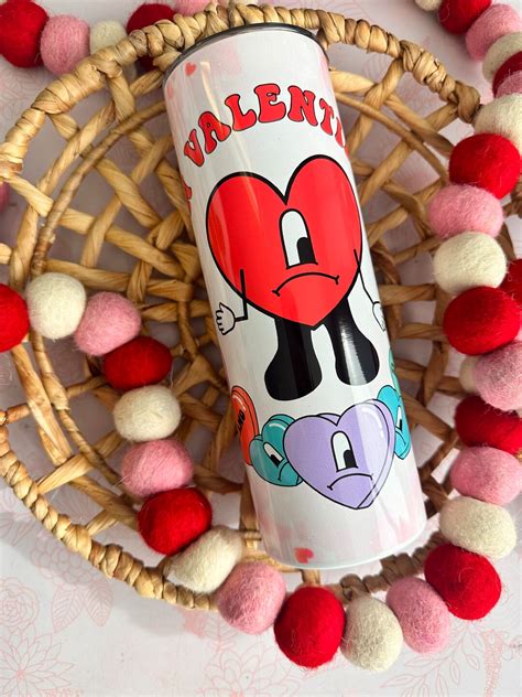 Bad Bunny Love Tumbler, Bad Bunny Hearts, Bunny Love, Bad Bunny Love ...