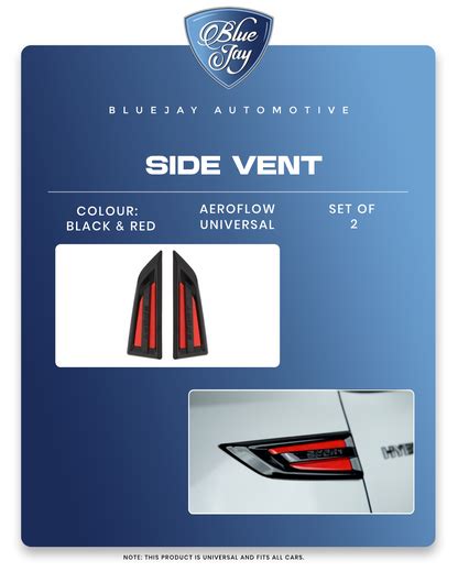 Aeroflow Universal Side Vent (Black & Red) – bluejayautomotive