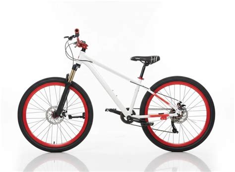 Custom Build mtb stunt cycle White and red combination with Alloy-steel ...
