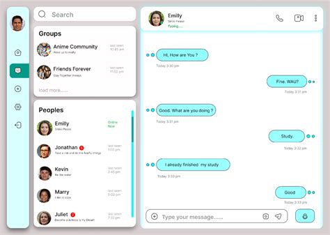 Chat Screen Design 的图像结果