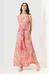 Buy Pink Printed Maxi Dress For Women by Verb By Pallavi Singhee Online ...