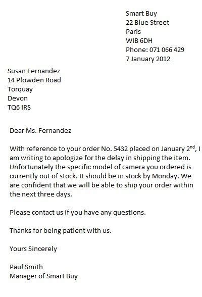 formal letter writing examples in english - Brainly.in