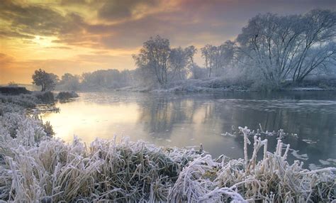 Download Frozen River Winter Zoom Background | Wallpapers.com