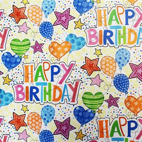 Birthday Gift Wrap - Gift Wrapping Paper - Premium Gift Wrap - 2.5 FT x ...