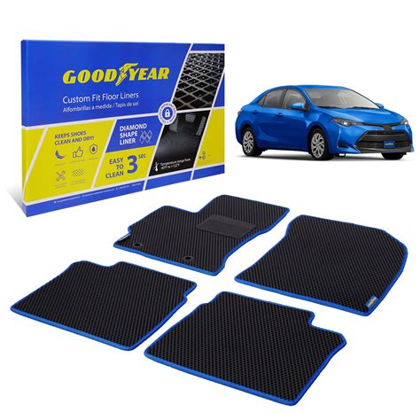Goodyear All-Weather Car Floor Mats – Custom Fit for Toyota Corolla 14 ...