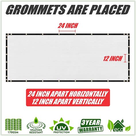 ColourTree 6-ft H x 50-ft W White HDPE Fence Screen in the Chain Link ...