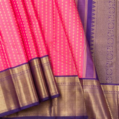 Pink And Violet Kanchipuram Silk Saree For Wedding Wear PV NYC 1284 ...