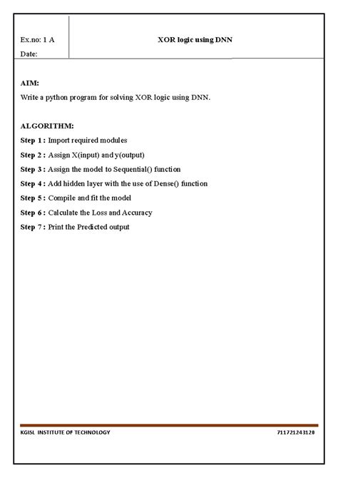 Deep Learning (DL) Record: XOR, AND, OR Logic & Character Recognition ...