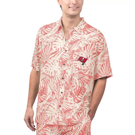 Men's Margaritaville Tan Tampa Bay Buccaneers Sand Washed Monstera ...