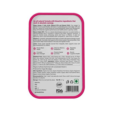 Marvel Vital Omega (Strawberry Mint) – Melts For Kids – Natural - Vega ...