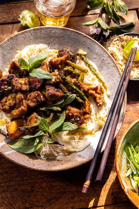 Thai Basil Chicken and Garlic Butter Noodles. - Half Baked Harvest