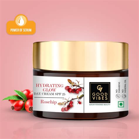 Hydrating Rosehip Day Cream SPF 25 with Power Of Serum – Good Vibes