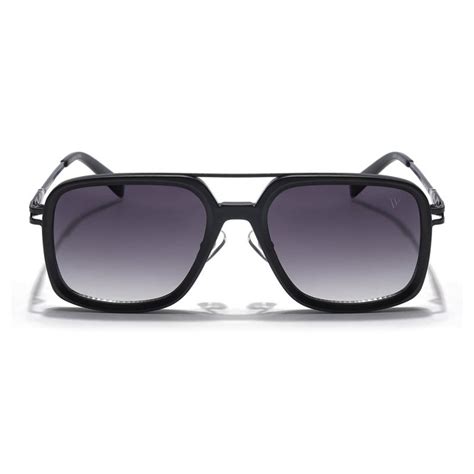 Buy Voyage Unisex Grey Lens and Black Frame Wayfarer Sunglasses ...