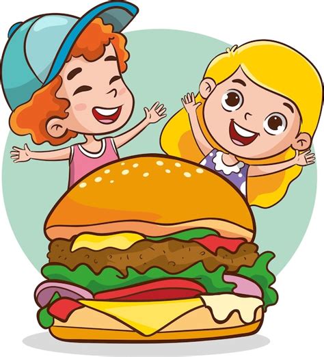 Burger Dessin Enfant - Vecteurs : téléchargez gratuitement des vecteurs ...