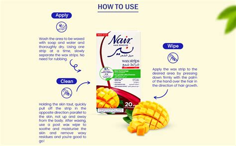 Nair Mango Body Wax 20 Strips Pack of 1 : Amazon.in: Health & Personal Care