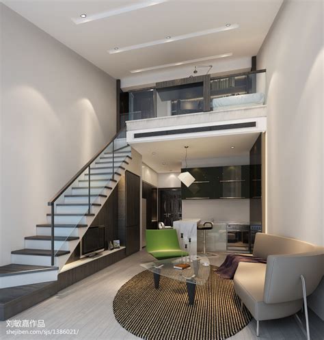 10万元复式45平米装修案例_效果图 - loft公寓 - 设计本