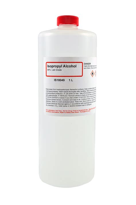 Isopropyl Alcohol 99%, Lab Grade, 1 Liter - Nebraska Scientific
