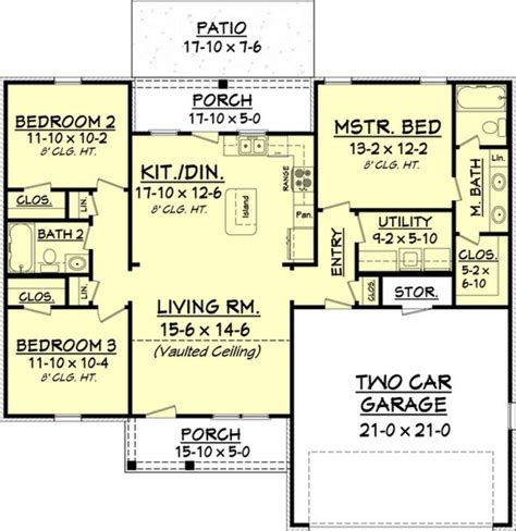 3 Bedroom Ranch House Floor Plans
