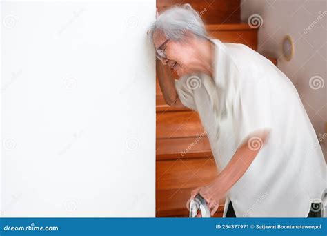Sick Senior Woman Suffering from Dizziness,giddiness,attack of Vertigo,sensation of Whirling ...
