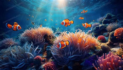 Marine life HD wallpaper with beautiful coral reefs and clownfish ...
