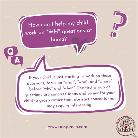 Targeting WH Questions at Home - AASL Speech & Occupational Therapy