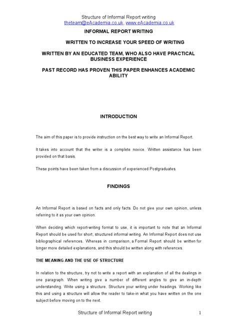 Basic Informal Report Example 的图像结果