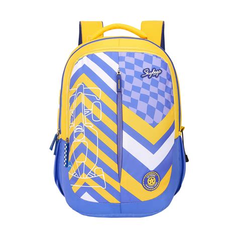Skybags KLAN PRO 03 SCHOOL BACKPACK PURPLE YELLOW