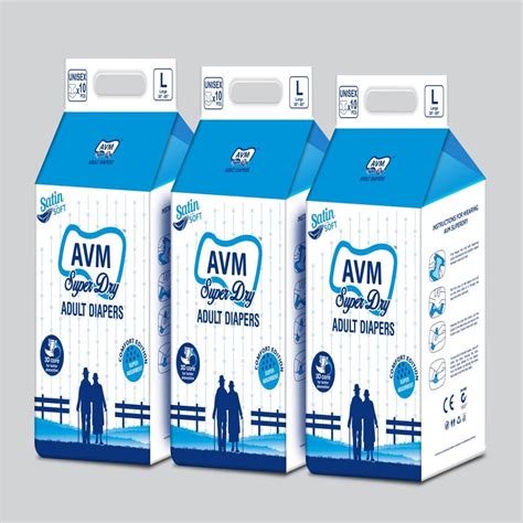 AVM Super Dry Adult Diapers - Pack of 30 - Large (Fits 40"-61 ...
