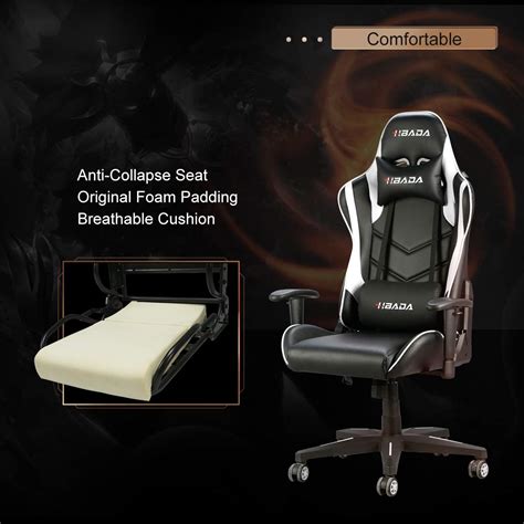 Hbada Gaming Chair Racing Style Ergonomic High Back Computer Chair with ...