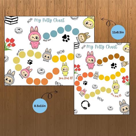Buy Labubu Potty Training Reward Chart: Spooky Kawaii Monsters (digital ...