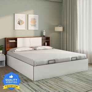 Nilkamal Malcom Prime with 3/4 Hydraulic Storage | Headboard Storage ...
