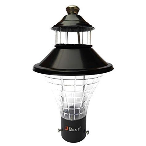 BENE Round Gate Light/Garden Light/Outdoor Lamp Geruit (Black, 18 Cms ...