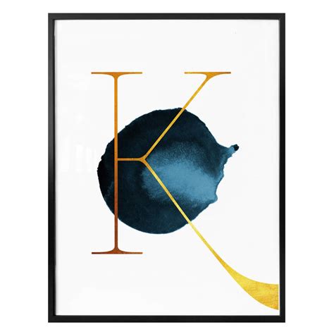 Poster – A golden letter K | wall-art.com