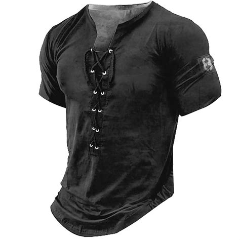 Men's Graphic Number Tee Short Sleeve T shirt 3D Print Shirt Vintage ...