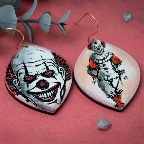 Creepy Clown Teardrop Dangle Earrings – Glowforge Shop