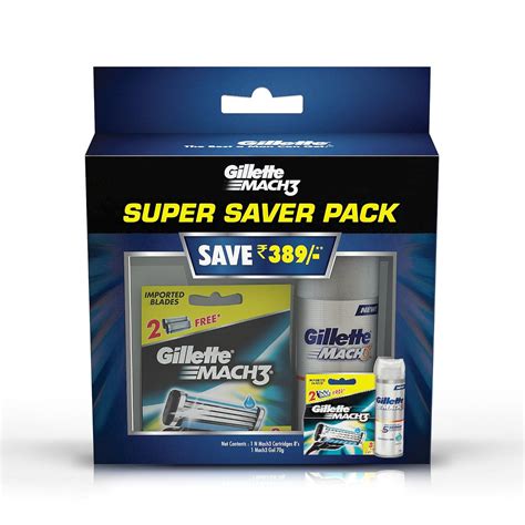Buy Gillette Mach 3 Manual Shaving Razor Blades - 8s Pack (Cartridge ...