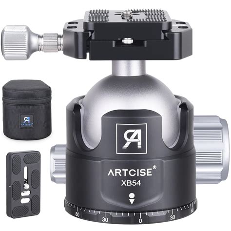 Buy 54mm Low Profile Tripod Head with 2 Arca Swiss Quick Release Plates ...