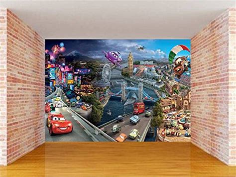 Envouge Customized 3D Wallpaper for Kids Disney Cars, Washable for ...