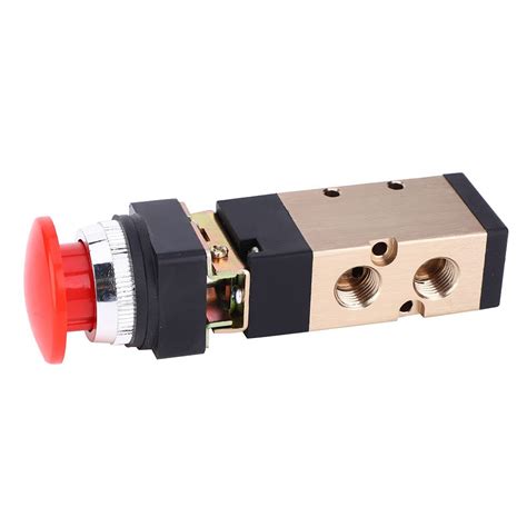 MV-10A Pneumatic Mechanical Valve 2 Position 5 Way Spring Return Push ...