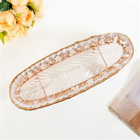 Ornate Metal Glass Decorative Boat Tray Online - Premium Decorative ...