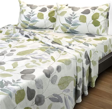 Amazon.com: Essina King Sheet Set – 4-Pcs Cotton Sheets Set – Deep ...